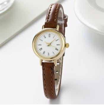 Montre Femme Ronde Petite Cadran Blanc