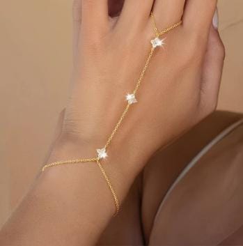 Bracelet Chaîne Étoiles Dorées