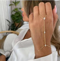 Bracelet Chaîne Pendentifs Dorés