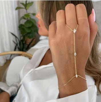 Bracelet Chaîne Pendentifs Dorés