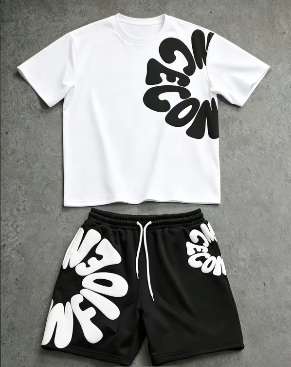 Ensemble Imprimé Facile pour Homme - T-Shirt et Short
